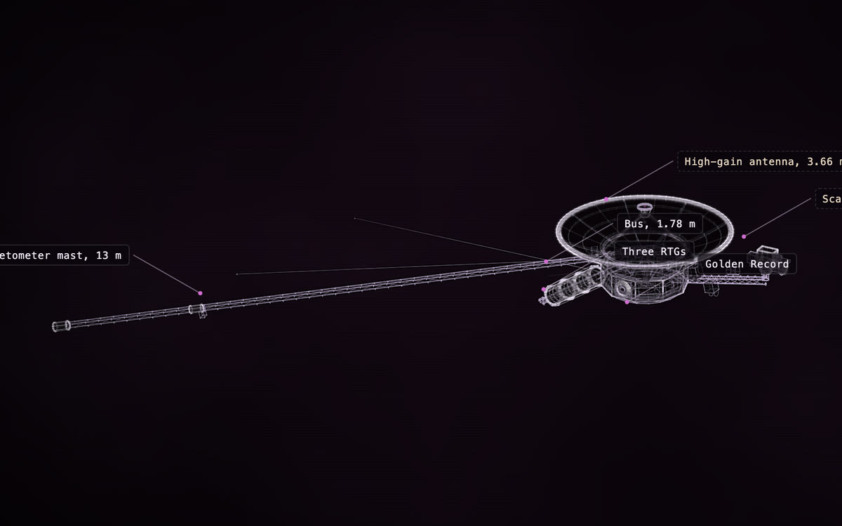 Voyager 1, the finished construct of its film