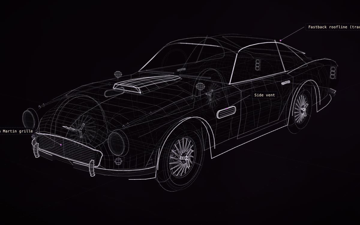 Aston Martin DB5, a holographic construct