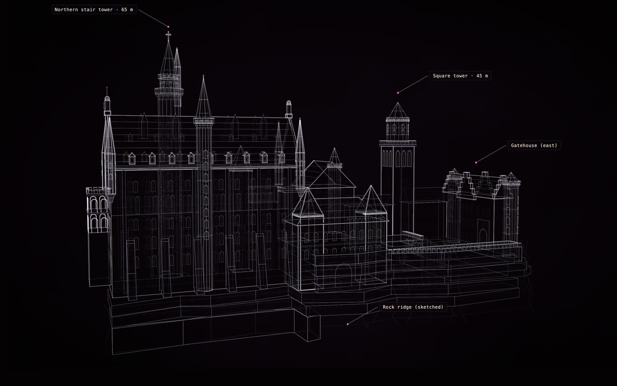 Neuschwanstein, a holographic construct